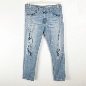 ADRINO GOLDSCHMIED Light Wash The Ex-Boyfriend Ripped Distressed Jeans Size 27